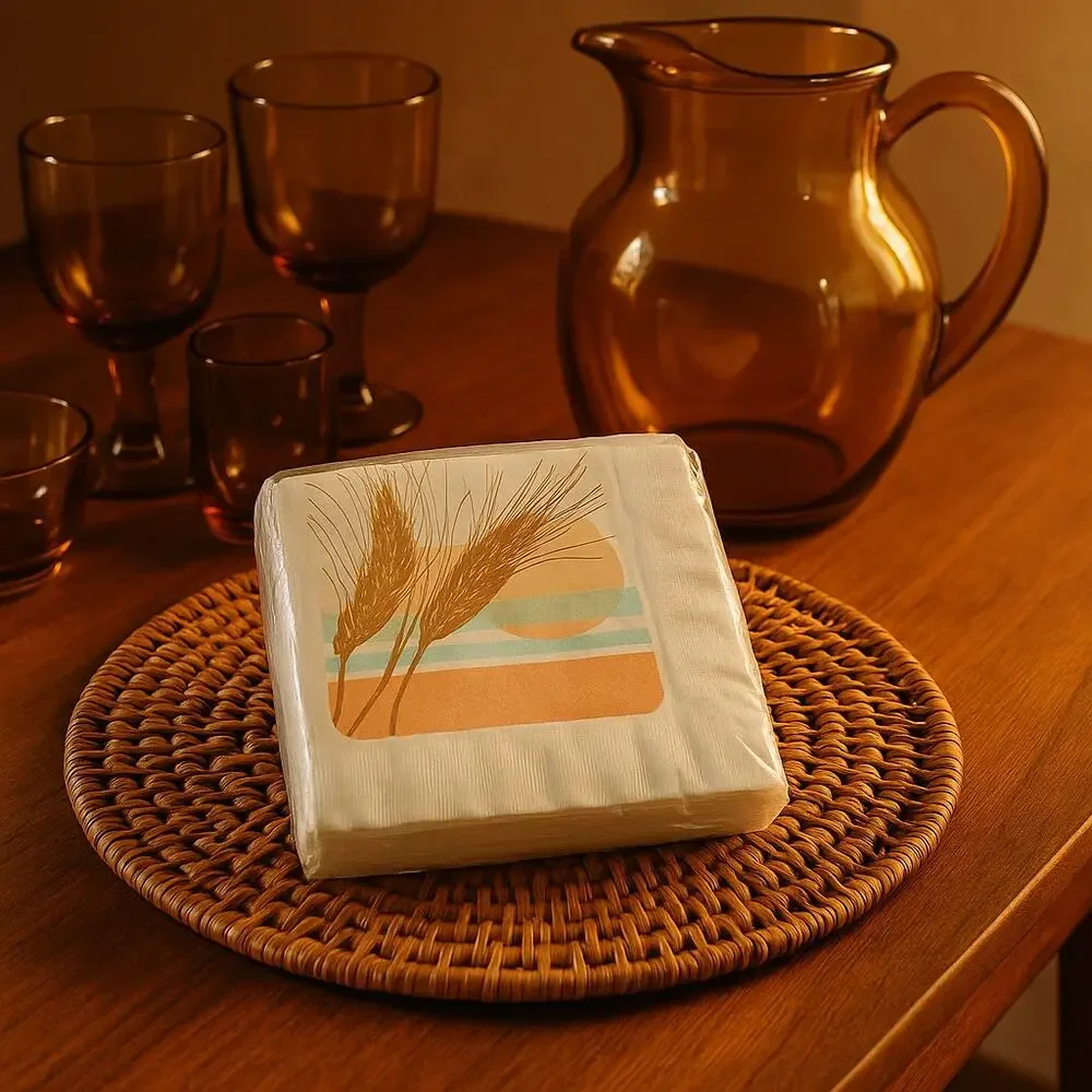 Vintage 1983 Current Wheat Sunset Luncheon Napkins – 24 Ct. 2-Ply – Sealed